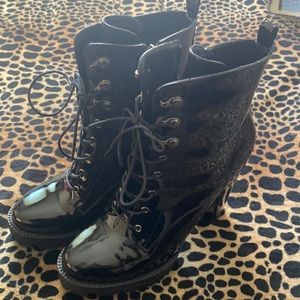 Sexy Women’s Heeled Combat Boots